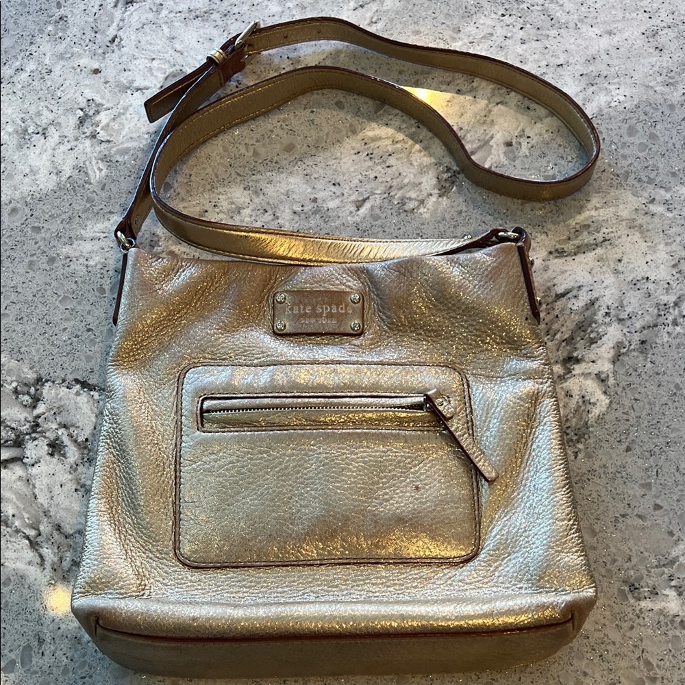 Kate Spade Vintage Metallic Shimmer Leather Crossbody Bag